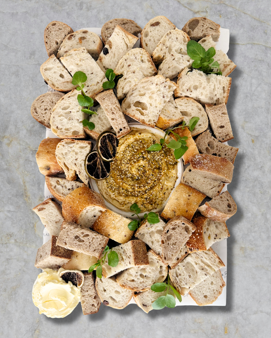 Fresh Bread + Dip Platter Board